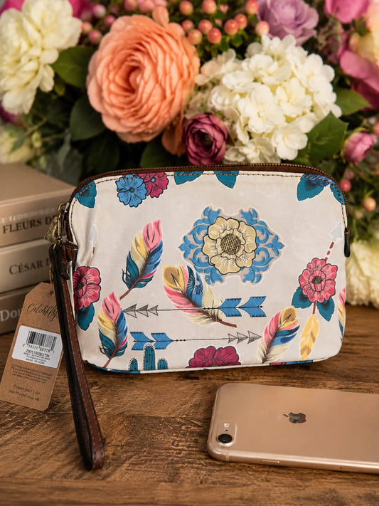 Floral Leopard Boho Wristlet Retail $34.99