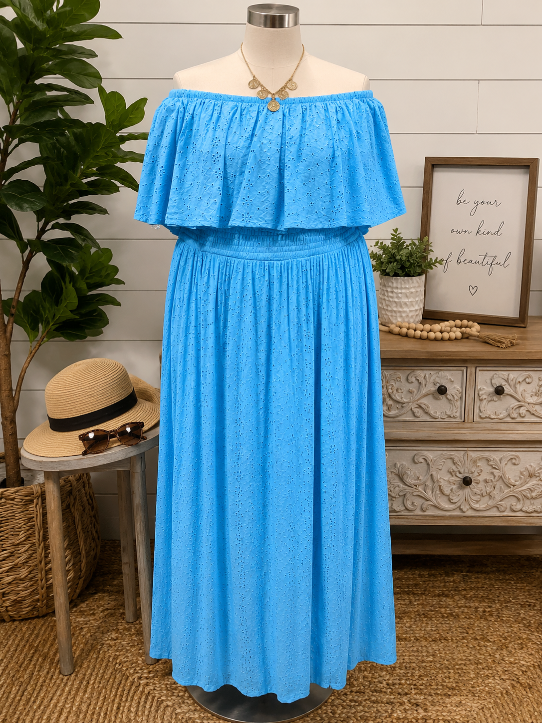 Strapless Eyelet Dress New!! Retail $110