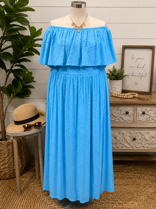 Strapless Eyelet Dress New!! Retail $110