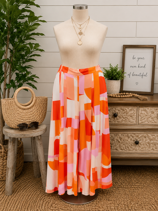 Geometric Wide Leg Pants NEW!!