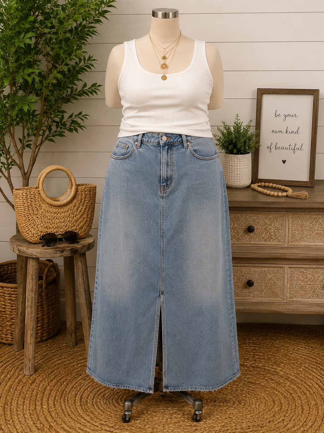 A-Line Denim Skirt Size 16 NEW!!