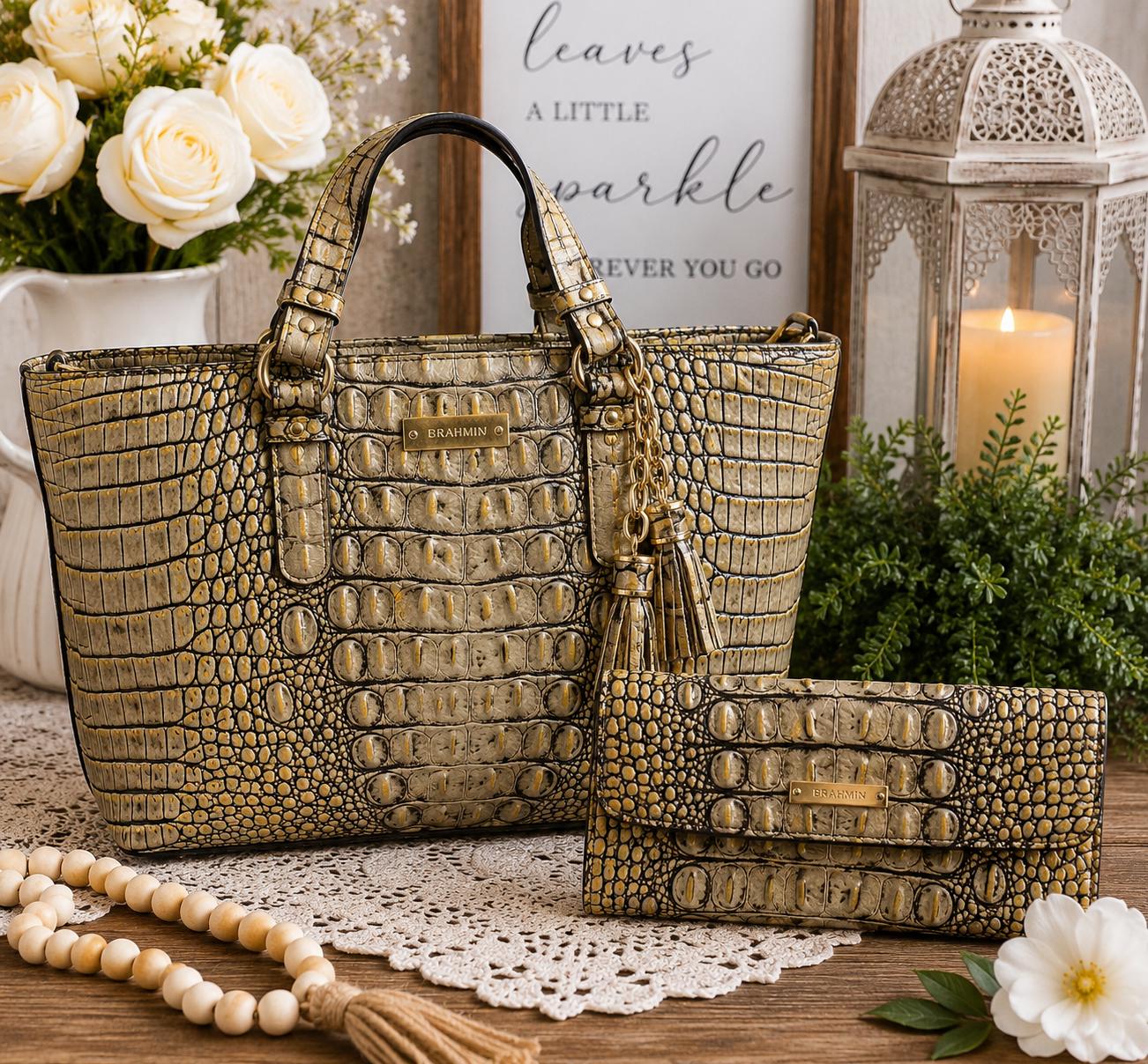NEW! Brahmin Handbag & Wallet Combined Retail $675 for the SET!!