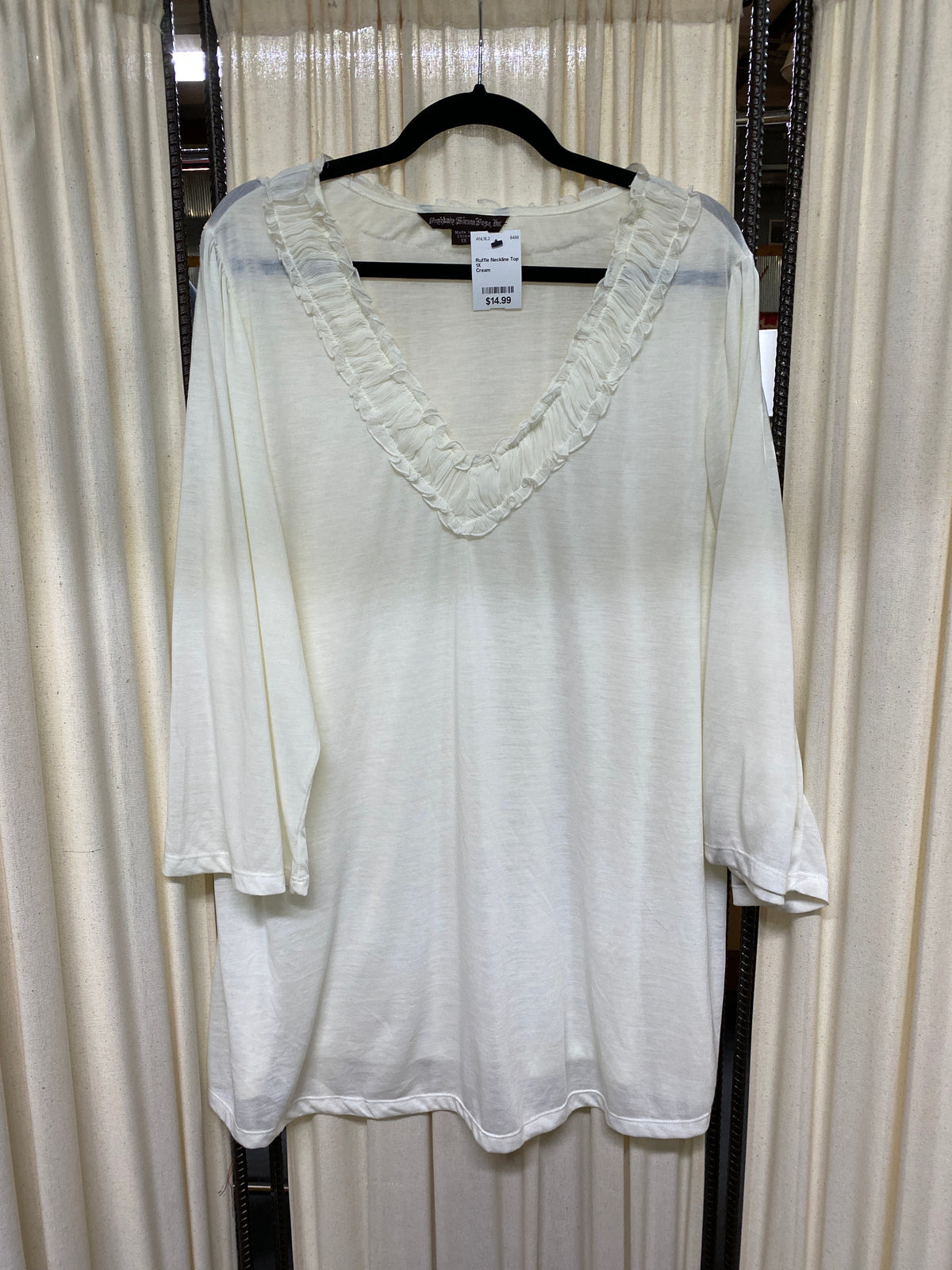 Ruffle Neckline Top
