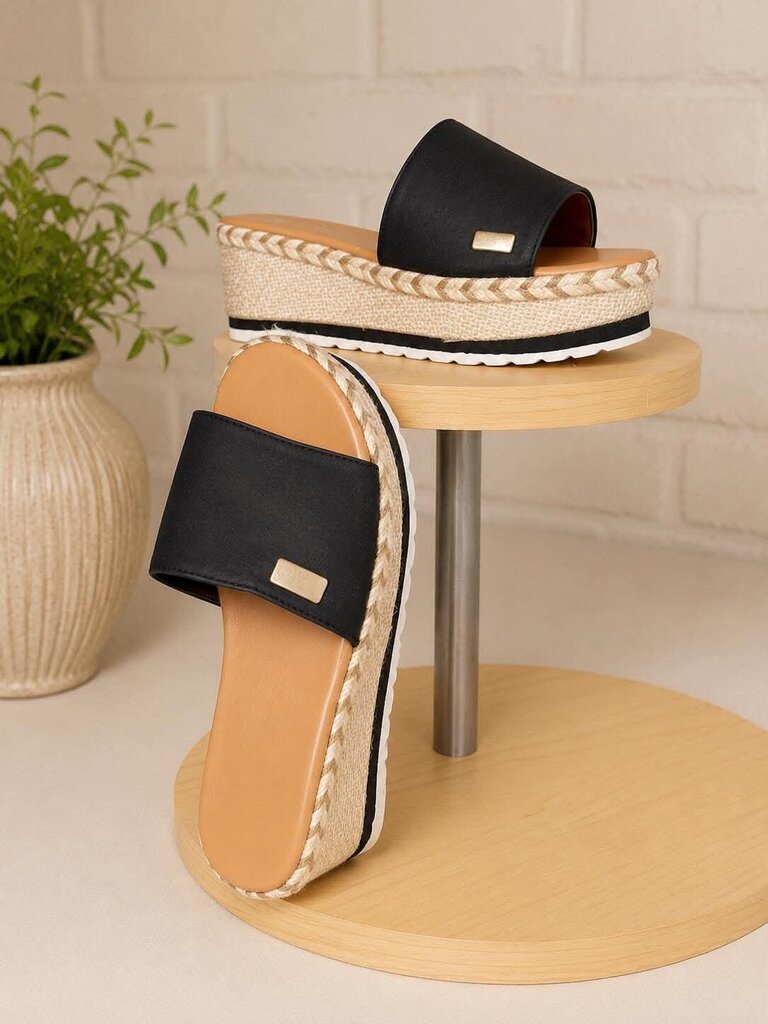 Espadrille Platform Slide Sandals Size 7