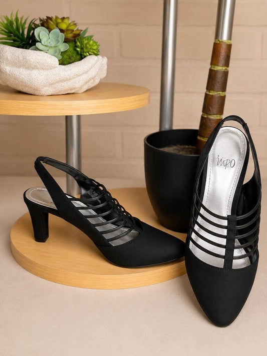 Impo Strappy Elastic Heeled Sandals Size 9.5