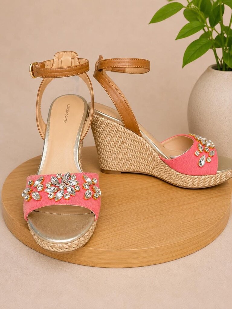 Liz Claiborne Jewel Detail Wedges NEW!! Size 8.5