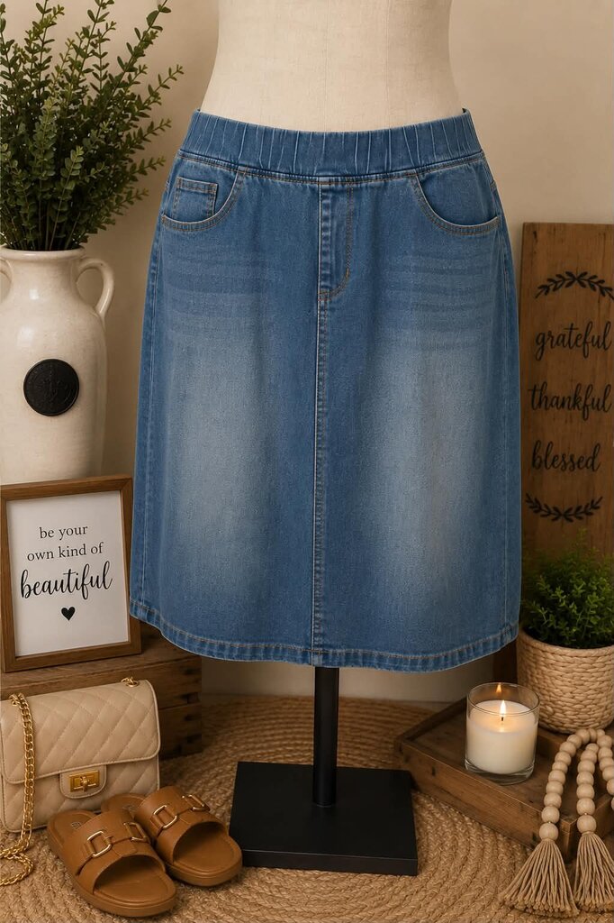 Be Girl Denim Pull On Skirt Size XL
