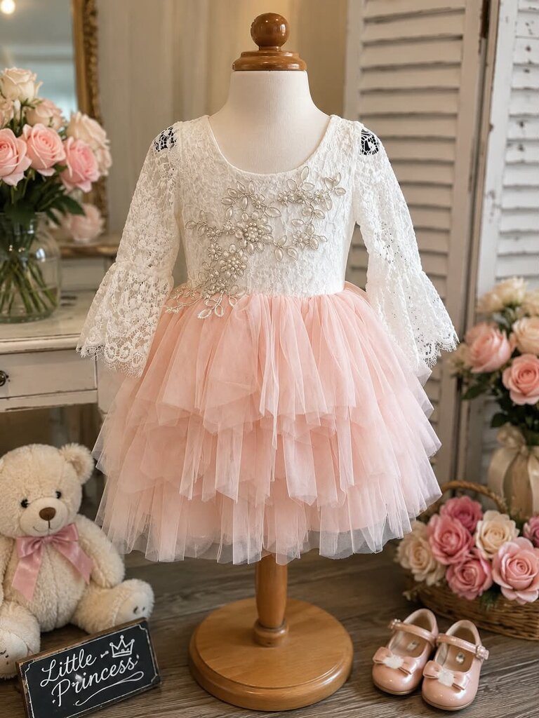 Lace Tulle Embroidery Dress Size 3T
