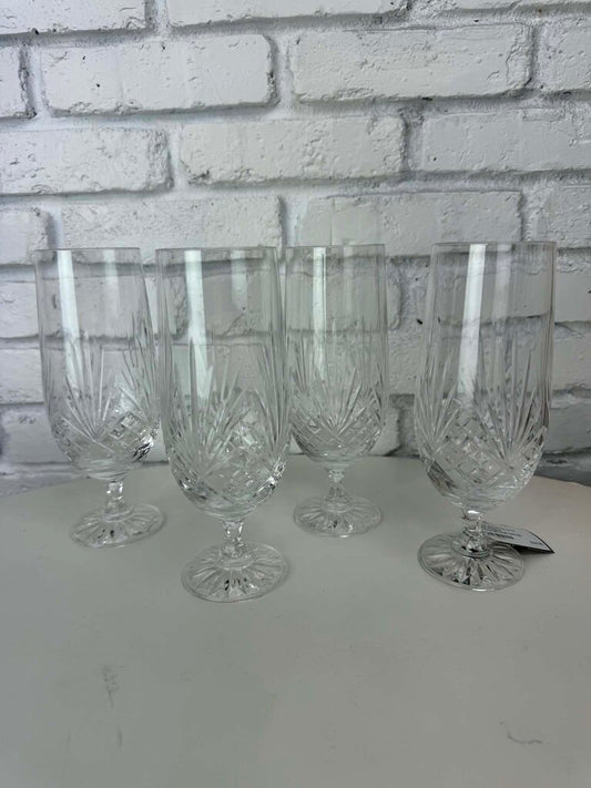 Set of 4 Cut Crystal Style Pilsner GlassesRetail $49.99