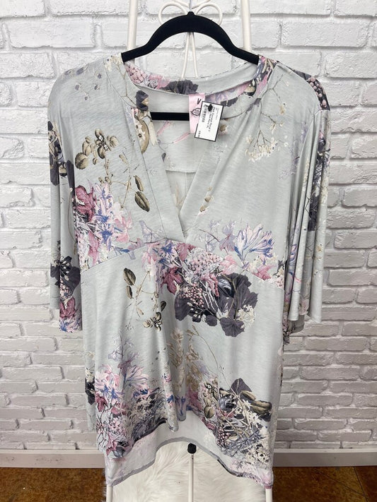 Pink Cocunut Floral V Neck