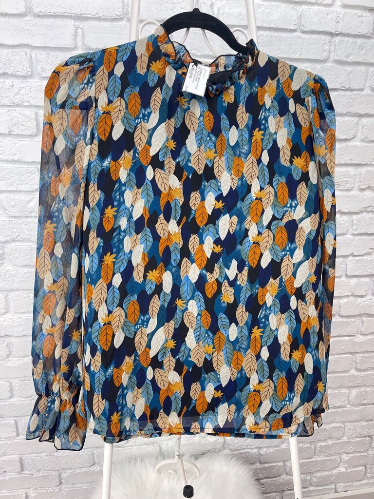 CUPSHE.COM Floral Top W / Ruffle Neck