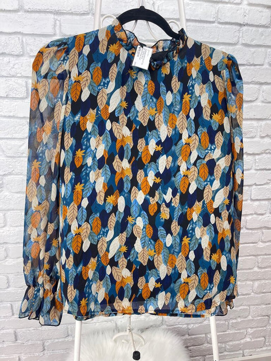 CUPSHE.COM Floral Top W / Ruffle Neck