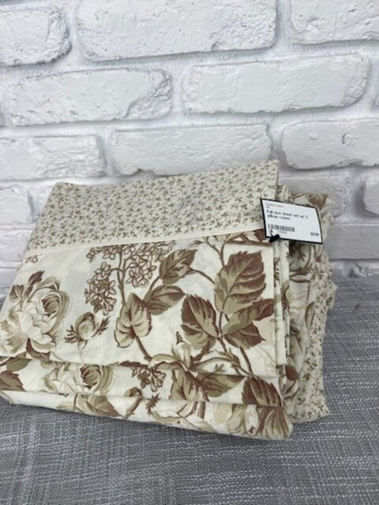 Full size sheet set w/ 2 pillow cases
