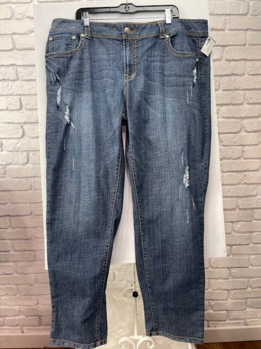 Distressed Tapered Jeans