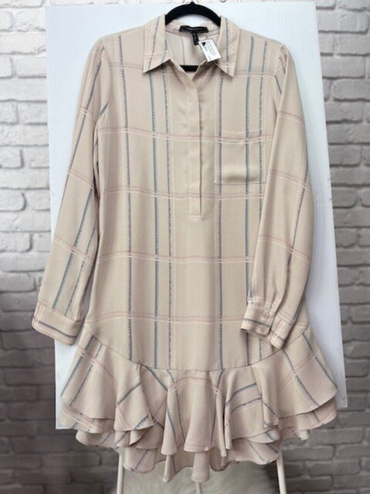 Striped Blouse Style Dress with Ruffles