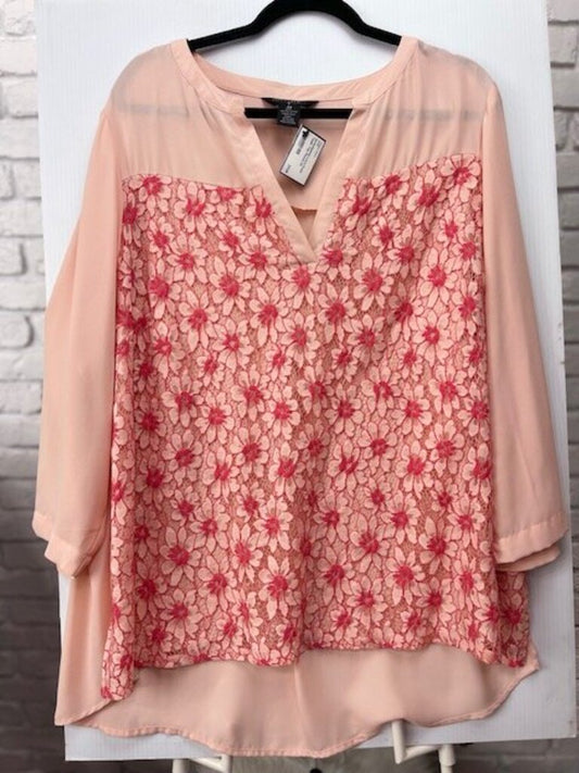 Lace Front Tunic Top