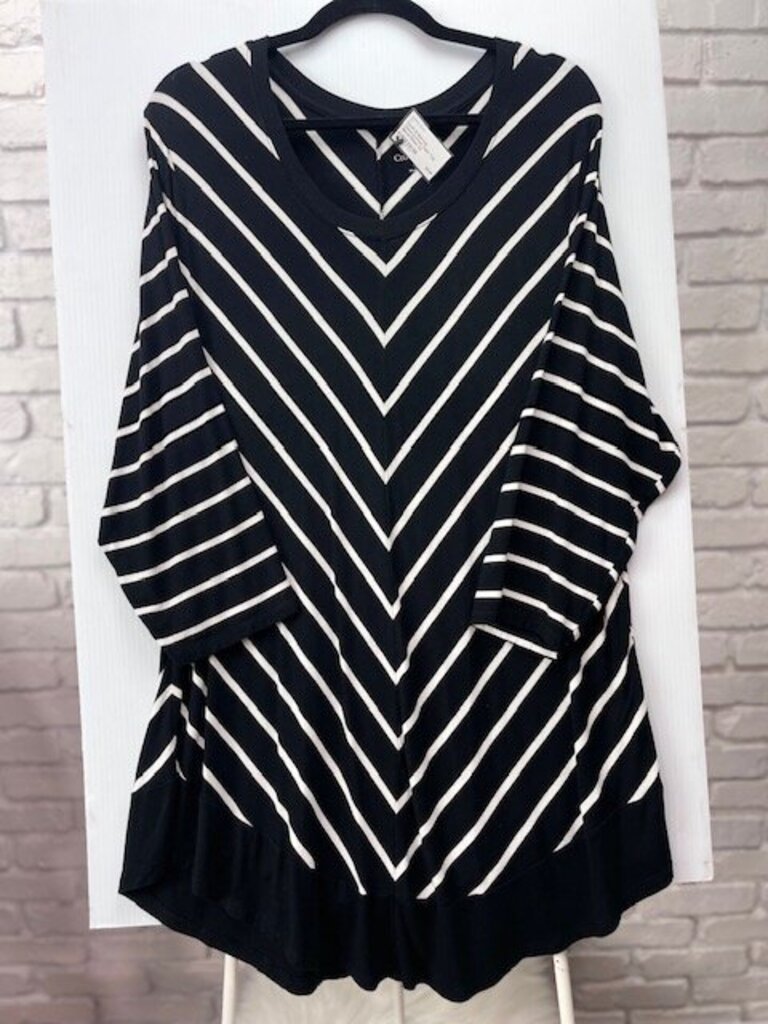 Chevron Print Tunic Top