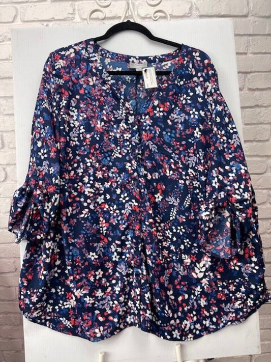 Floral Print Button Blouse