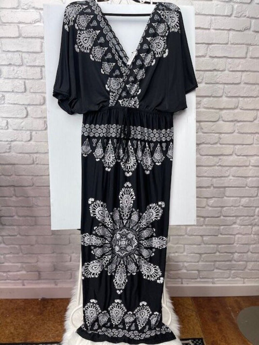 Deep V Maxi Dress