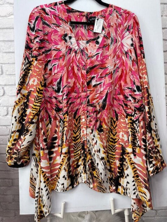 Asymmetrical Button Front Blouse