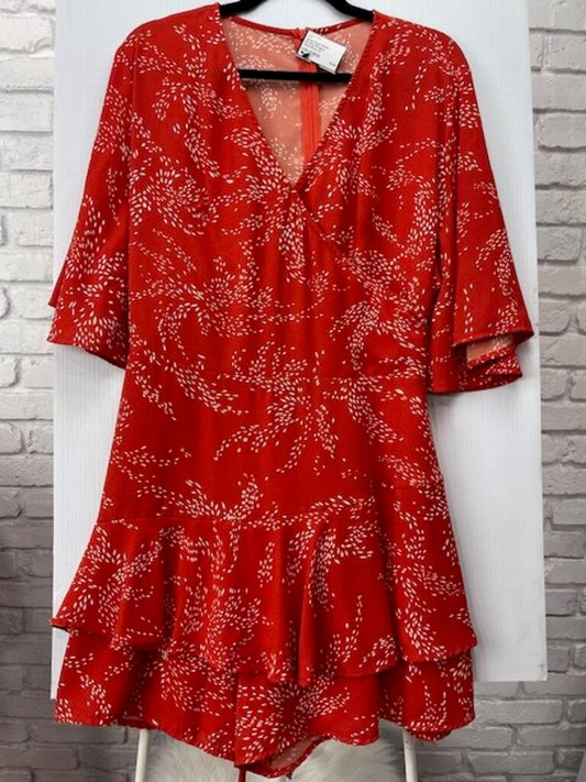 Wrap Style Ruffle Bottom Romper
