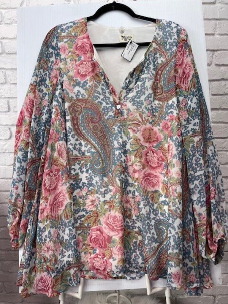 Floral Asymmetrical Blouse