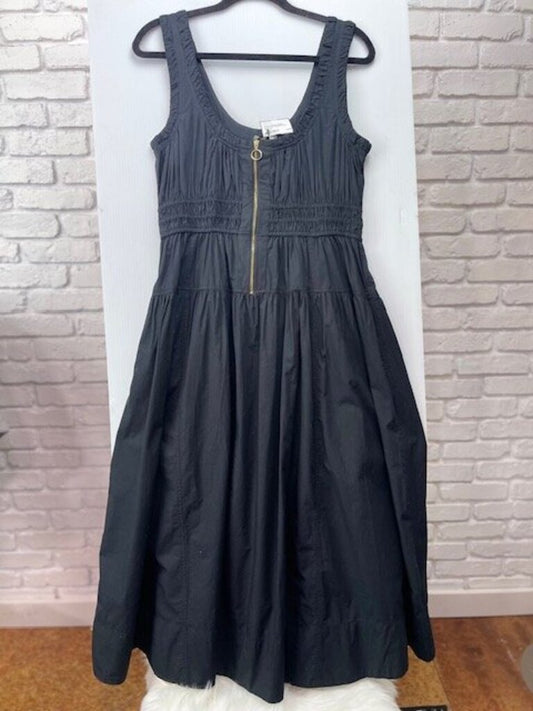 Zipper Front Tea Length Dress