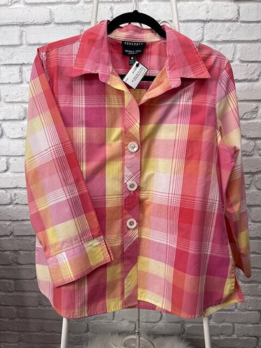 Plaid Button Down Top
