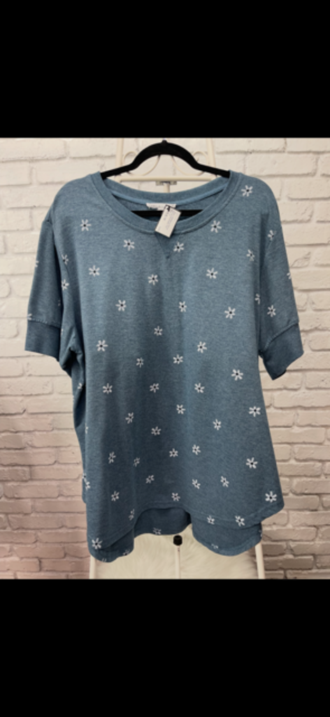 Floral Detail Sweatshirt Tee