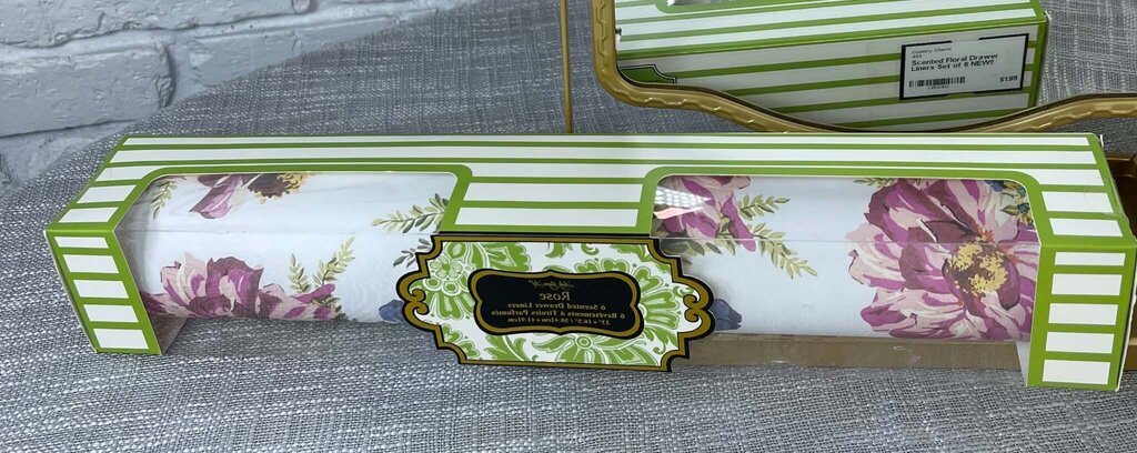 Scented Floral Drawer Liners Set of 6 NEW!!