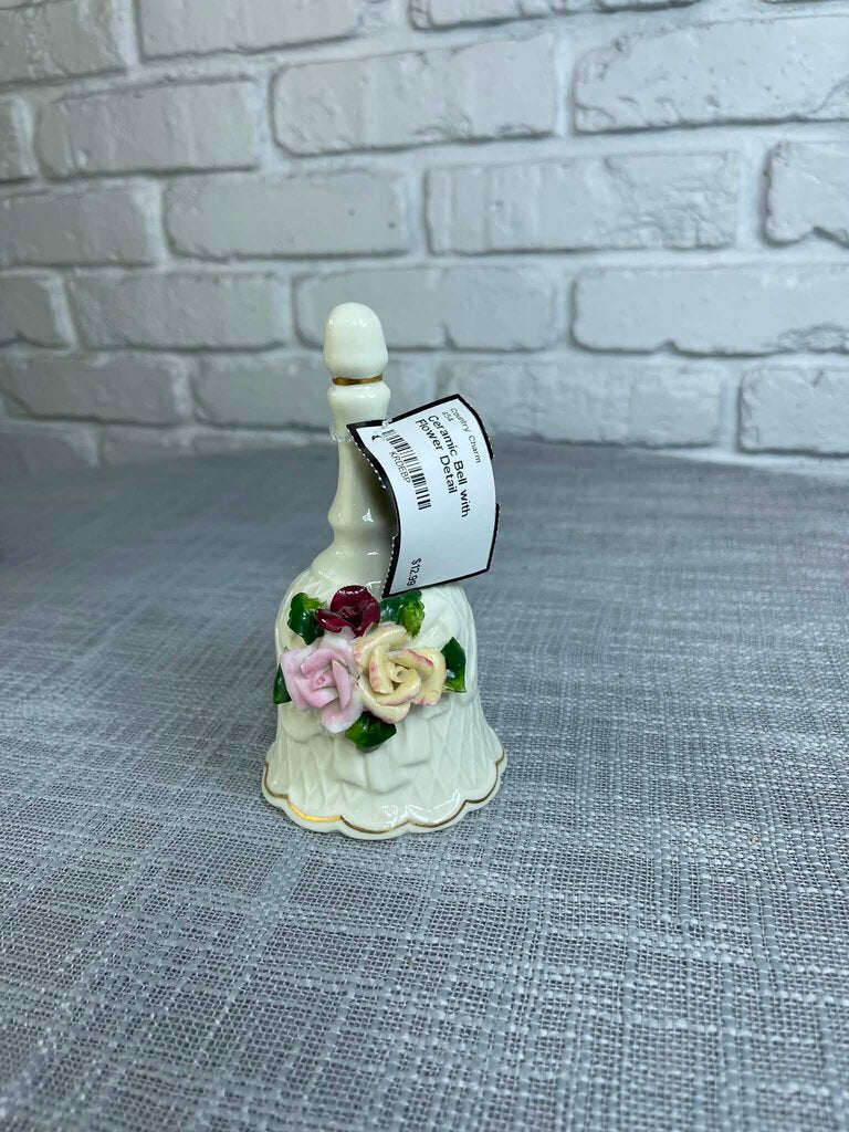 Ceramic Bell with Flower Detail