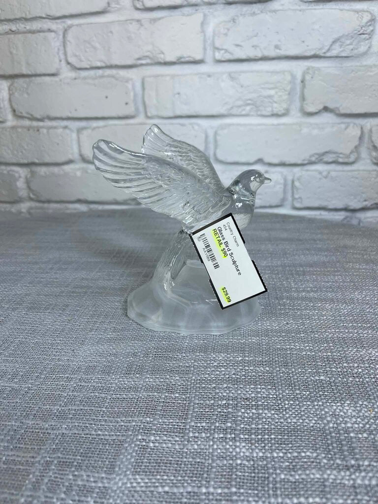 Glass Bird Sculpture RETAIL $90
