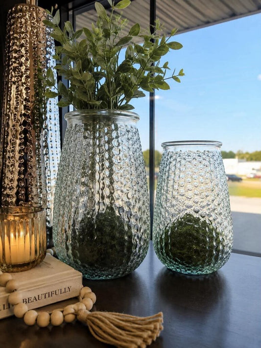 Clear Vase w/Moss