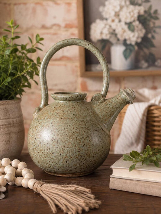 Teal Clay Teapot