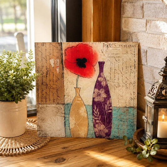 Flower Vase Glass Wall Art