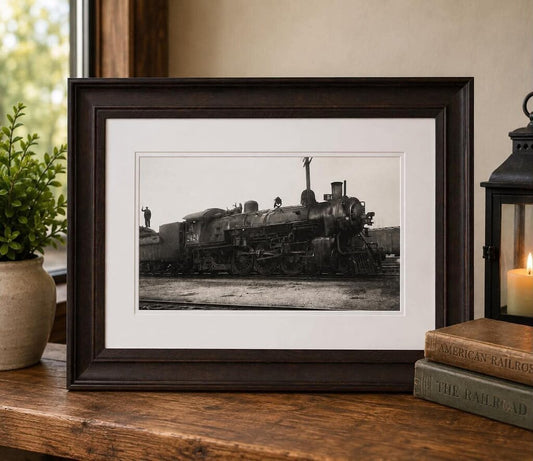 Framed Train Engine Photo