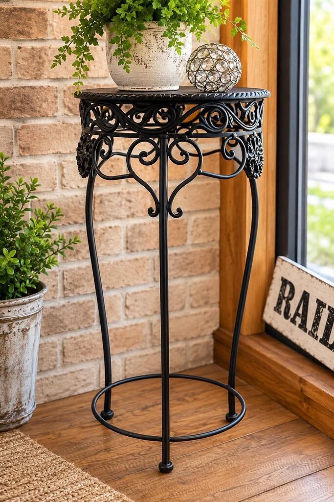 Black Iron Decor Stand