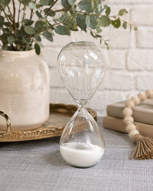 White Sand Hourglass 8"