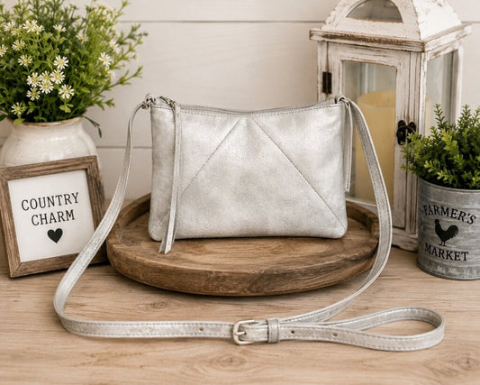 Hobo Light Gray Crossbody. Retail $178