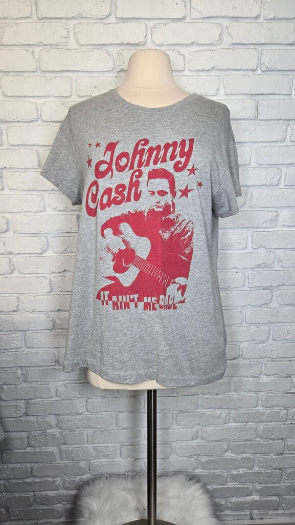 Johnny Cash Graphic Tee Grey Size M