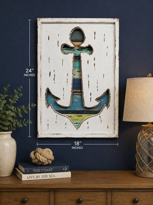 Nautical Anchor Wall Art (24x18in)