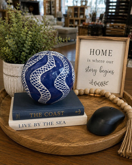 Blue &White Deco Ball.