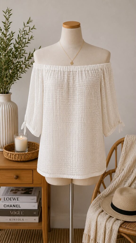 1. State Ivory Eyelet Off Shoulder Dress Size S