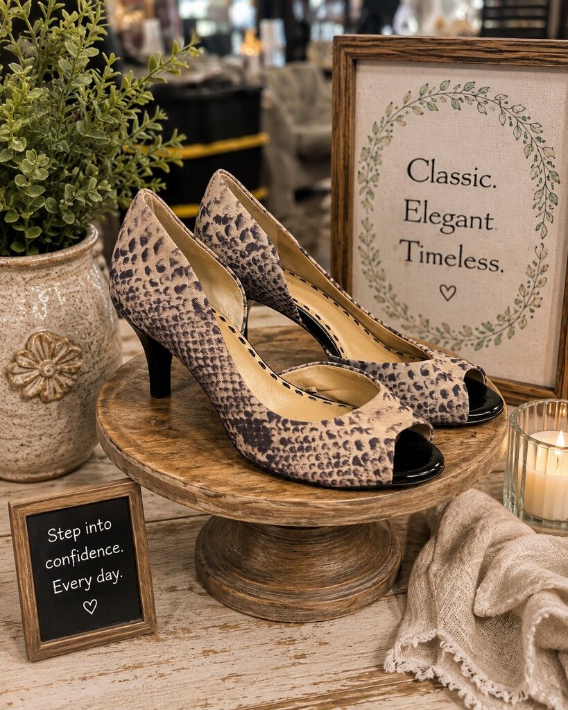 Alex Marie Snake Print Heels Retail $129