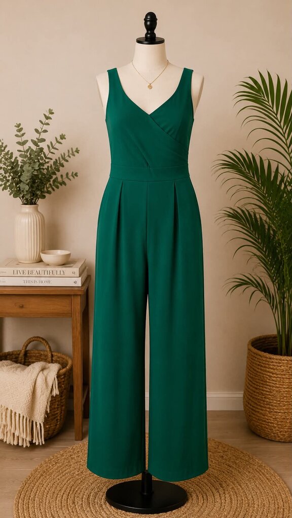 GB Girls Kelly Green Solid Jumpsuit Size 12