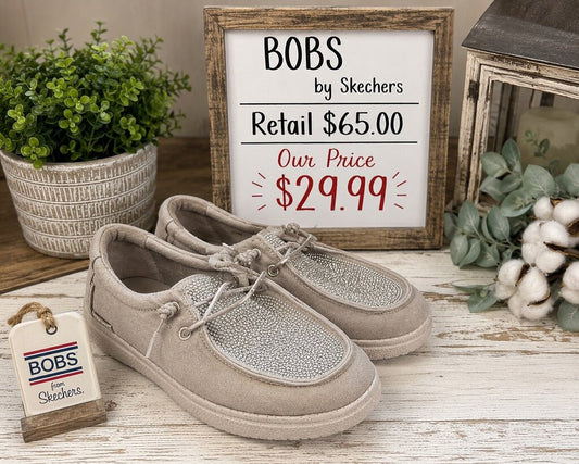 Bobs Grey Sequin Slip On Shoes Size 9.5 Retail $65