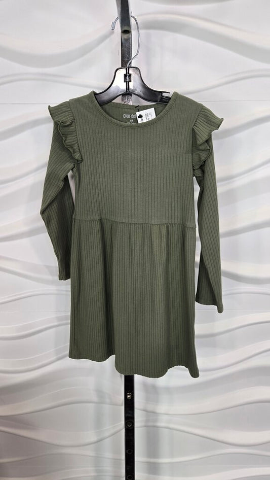 Okie Dokie Green Ribbed Dress Size 5T