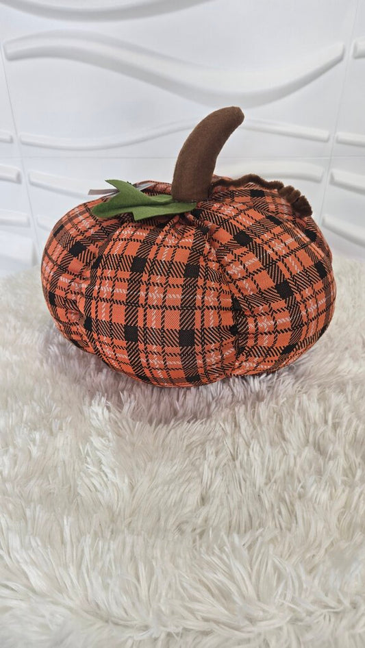 Orange Plaid 12 in Pumpkin