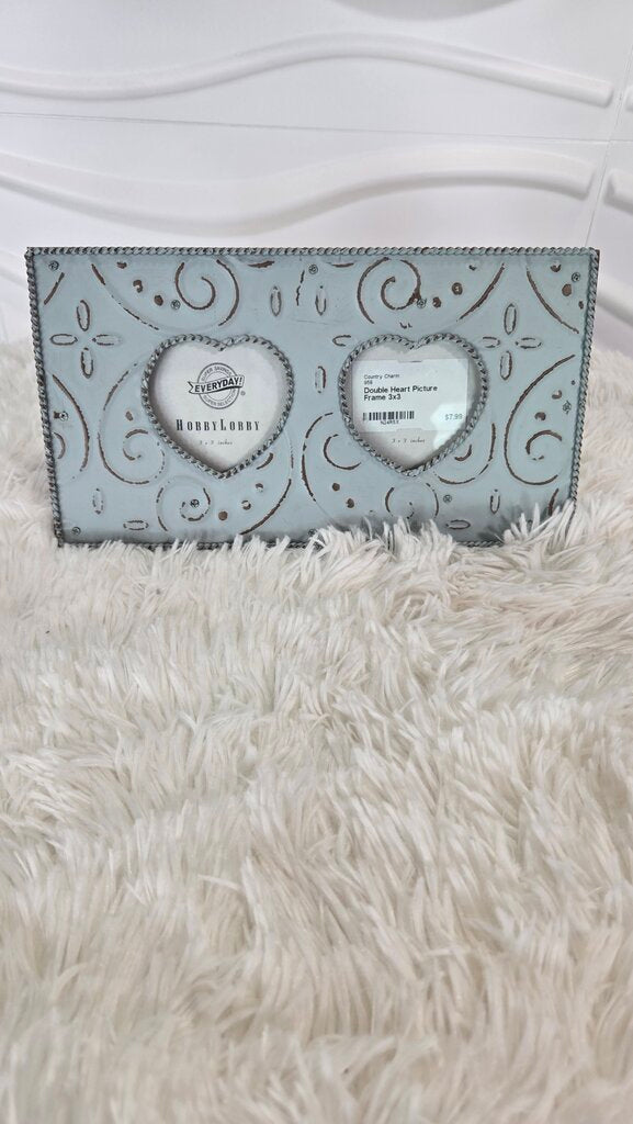 Double Heart Picture Frame 3x3
