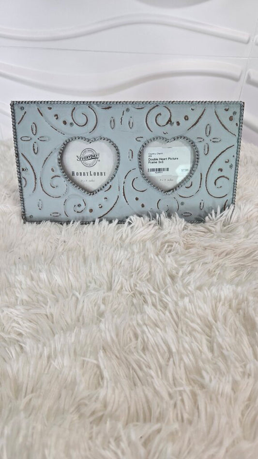 Double Heart Picture Frame 3x3